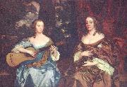 Sir Peter Lely Zwei Damen der Familie Lake oil painting reproduction